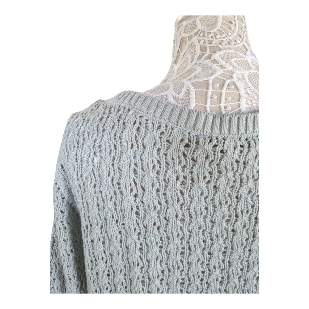 NEW SWTR Macrame Short Sleeve Crew 901 | MIST M - Picture 6 of 8